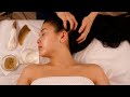 So relaxing asmr scalp treatment to fall asleep to head massage with  brushing oil scrub cleansing
