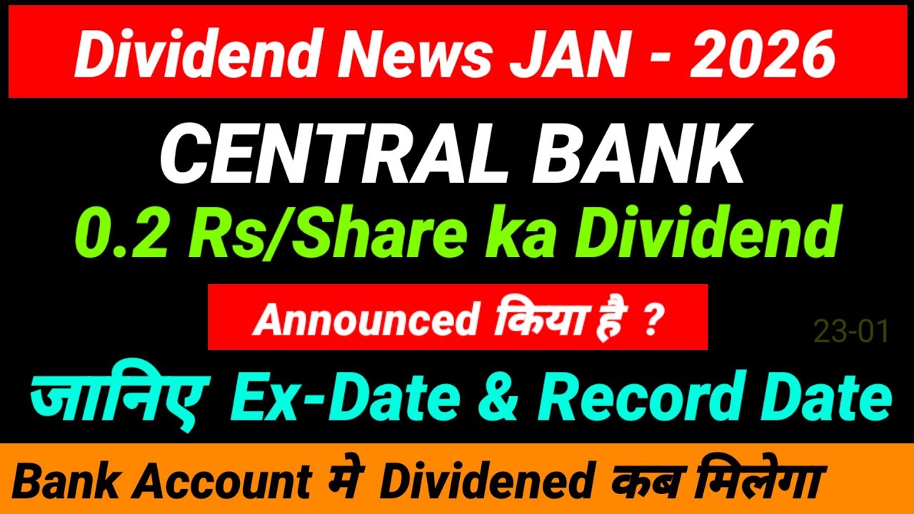 CENTRAL BANK share dividend 2026 - ex dividend date - CENTRAL BANK dividend payment date