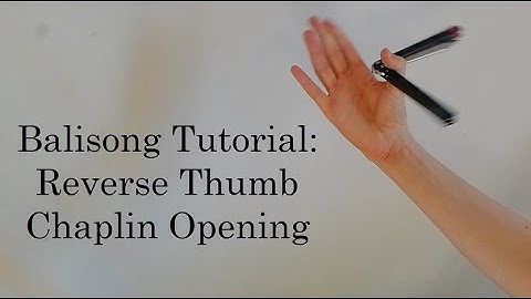 Intermediate Balisong Tutorial: Reverse Thumb Chaplin Opening