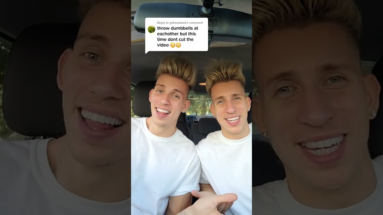 Throw dumbbells at eachother but this time don't cut the video!