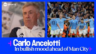 EXCLUSIVE: Carlo Ancelotti expects tough battle against Man City in the Champions League 🏆