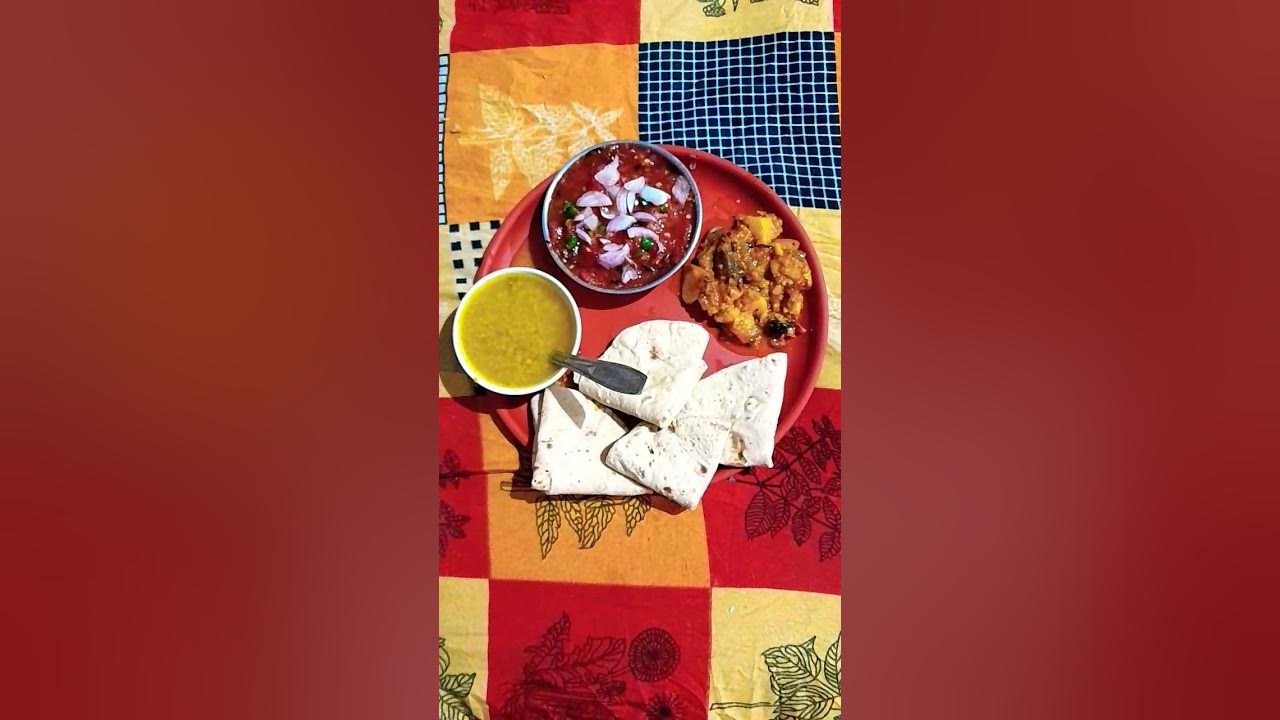 Dinner ka khanna healthy and tasty vegthali food indianbreakfast 