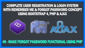 #6 Forgot Password System Using PHP | Complete User Registration & Login System Using PHP & Ajax