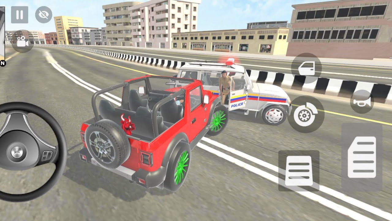 Car bike game Jack ordered an police and driving a new Mahindra thar