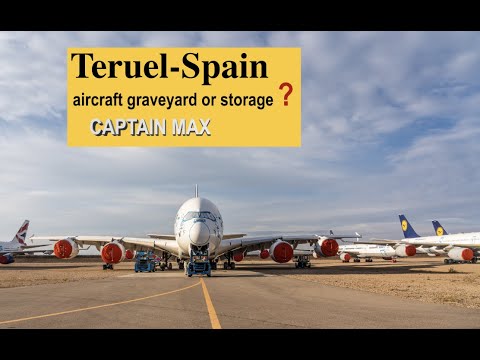 Teruel - Airplane graveyard  or storage❓ 👉 off road trip across  Teruel Airport,  with 👉 Captain Max