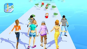 Run Rich 3D Gameplay 🤑💰👧 | Levels 11-12 | Android & iOS mobile | women run games | RR31112 NG935UP