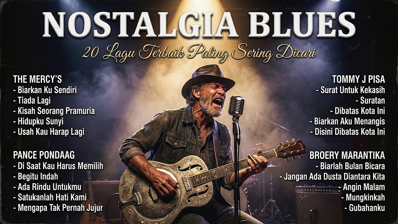 NOSTALGIA BLUES KLASIK ✨ 20 Lagu Lawas Enak Didengar Broery Marantika, The Mercy's \u0026 Pance