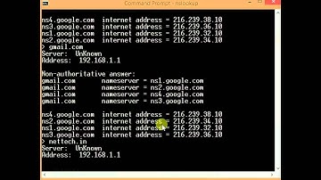 Cmd prompt nslookup