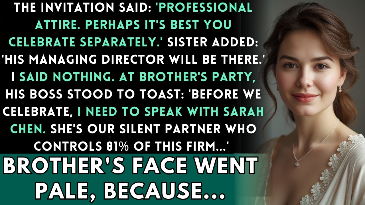 My Brother's Promotion Party Said 'You'll Lower The Standard' — Then His CEO Called Me