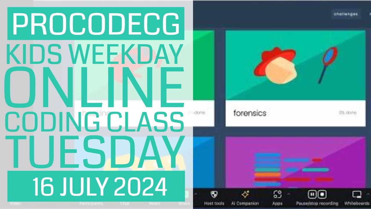 ProCodeCG Kids Weekday Coding Class - Tuesday - 16 July 2024 - YouTube