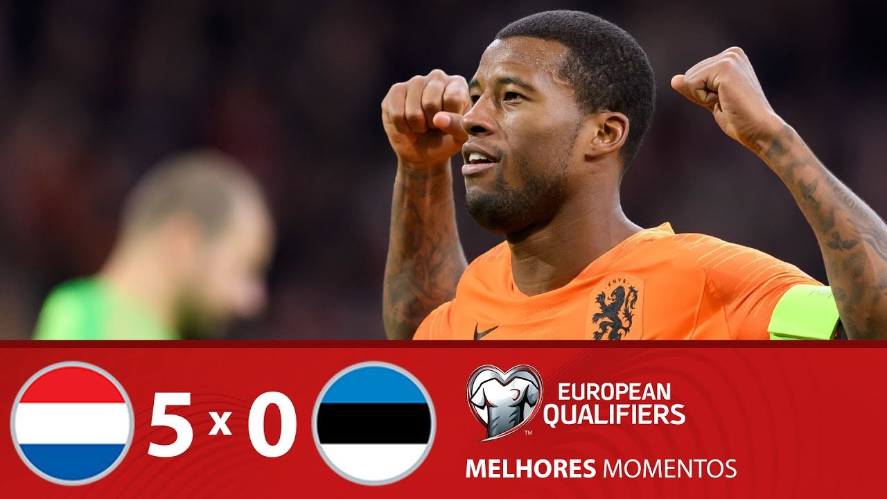 HOLANDA 5 X 0 ESTÔNIA – Melhores Momentos – Eliminatórias da Euro (19/11/19)