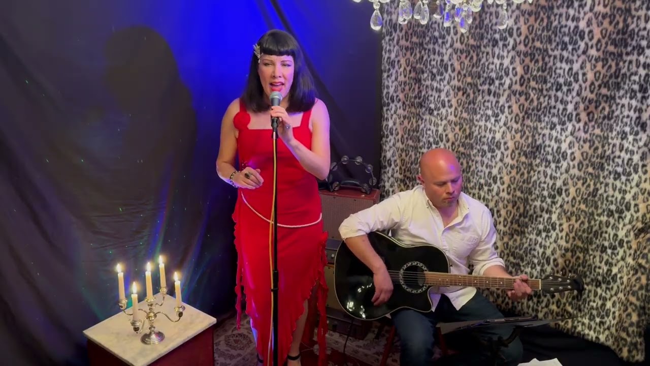 Back to Black. From the “Leopard Lounge Duo” Sandy VaVoom and Daniel Moreno. Filmed by David Mellish