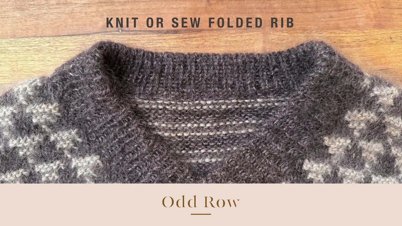 Knit or sew folded rib - English