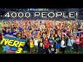 WORLDS LARGEST NERF WAR WITH OVER 4000 PEOPLE! (Jared&#39;s Epic Nerf Battle 3!)