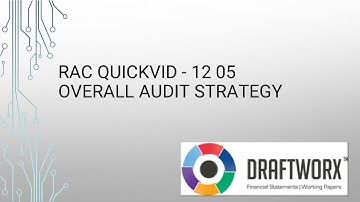 RAC Quickvid - 12 05 Overall Audit Strategy