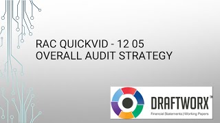 RAC Quickvid - 12 05 Overall Audit Strategy