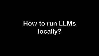 Tutorial: How to run open source LLMs/AI Models locally