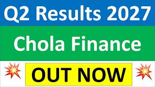chola finance Q2 results 2027 | chola finance results today | chola finance Share latest News today
