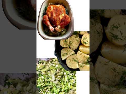 A Dill icious Dinner: Roast Chicken, Braised Potatoes and a Marouli Salad