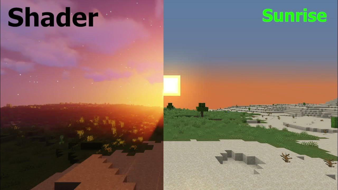 Minecraft Vanilla vs Shaders comparison on low end PC - YouTube