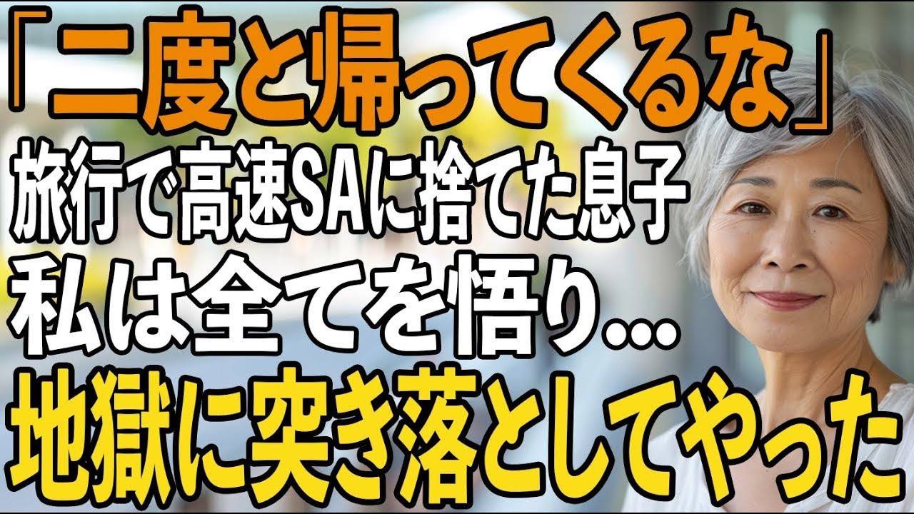 「二度と帰ってくるな」家族旅行中、高速道路SAで私を置き去りした息子夫婦→全て計画の上だったので、私は電話一本で2人を地獄に突き落としてやりました【シニアライフ】【60代以上の方へ】
