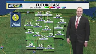 Approaching front kicks up winds Saturday night