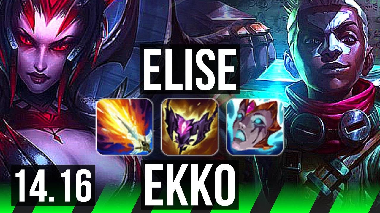 ELISE vs EKKO (JGL) | 800+ games, 5/3/10, Rank 15 Elise | EUW Challenger | 14.16