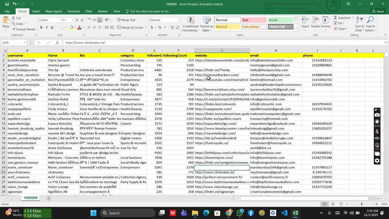 Instagram Business Leads & Audience Research Data — Verified Public Profiles 