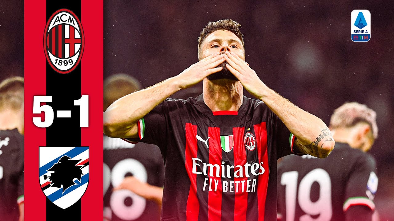 ⁣Giroud hat-trick in 6-goal show | AC Milan 5-1 Sampdoria | Highlights Serie A