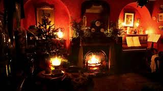 Ambience/ASMR: Victorian Christmas Parlour at Night (with Fireplace & Clock), 5 Hours