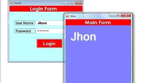 How to create c# login form with passing parameter step by step. c# class