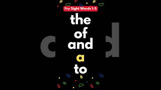 Sight Words | Fry Sight Words 1-5 #frysightwords