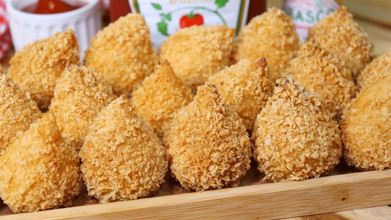 COXINHA DE FRANGO CROCANTE E SEQUINHA | Massa especial ECONÔMICA