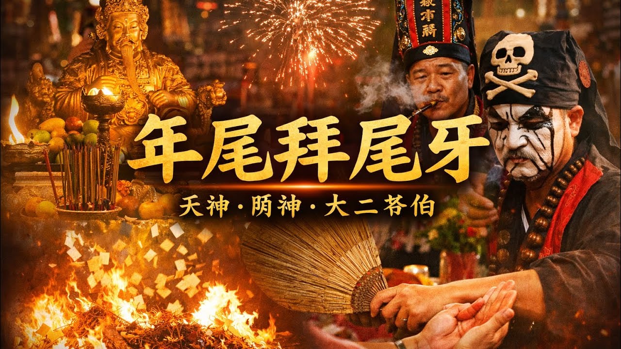 年尾尾牙完整记录｜拜天神 · 阴神 · 大二爷伯降临 · 化白裤钱 · 分红包