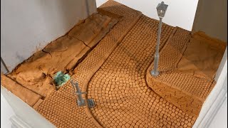 How to do old cobble stone pavement road - Tutorial diorama 1\/35