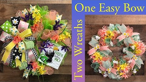Deco Mesh Wreath - Cruffle Method / Made with a 14" Dollar Tree Wreath Frame
