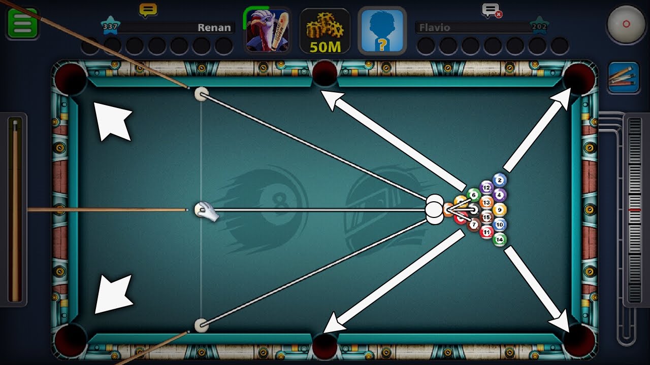 COMO FAZER TABELAS NO 8 BALL POOL 