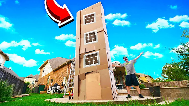 4 STORY MEGA MANSION BOX FORT! 50FT TALL!