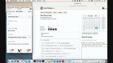 JamCatApp - How to create set lists using iOS app