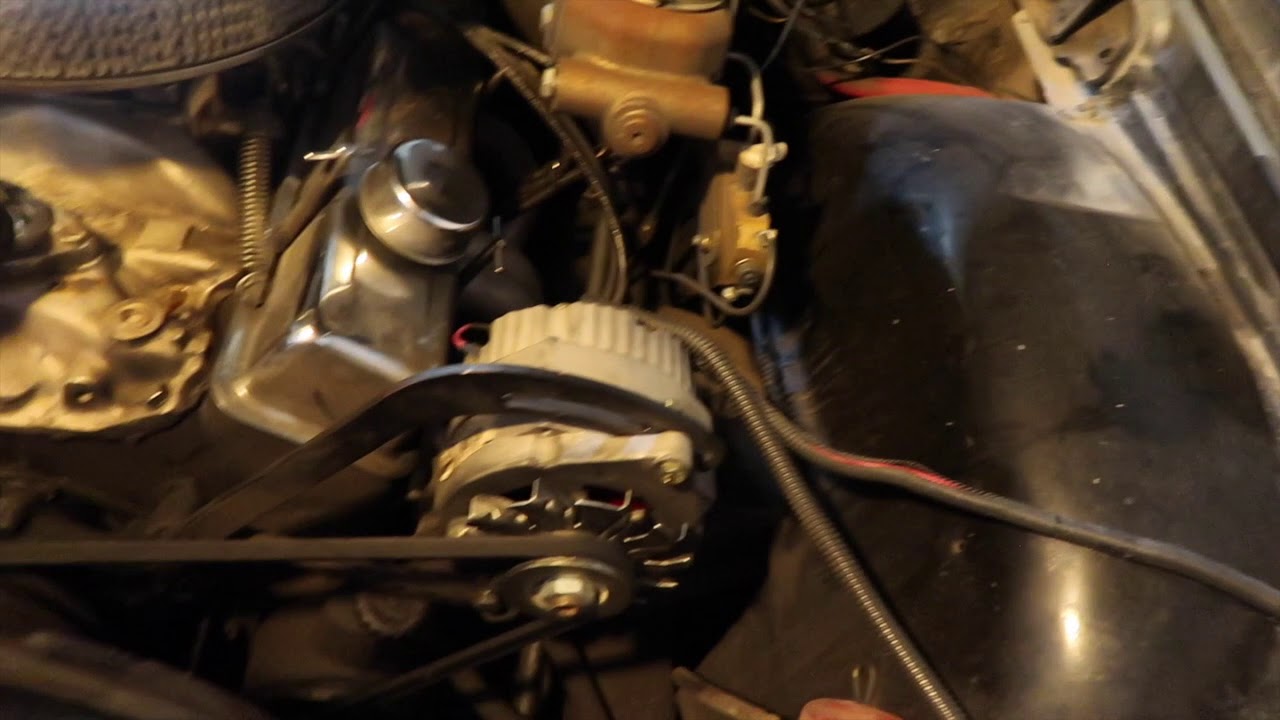 How to replace alternator/power steering belt on 1964 Impala YouTube