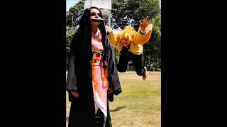 Nezuko chan 😂 Zenitsu core 😂 #cosplay #demonslayer #animecosplay #kimetsunoyaiba #kny
