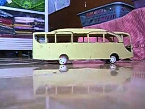Cara Membuat Miniatur Bus Dari sterefom & Barang bekas 
