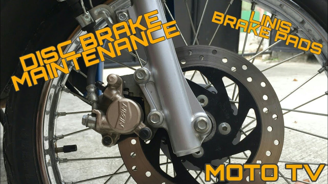 Disc brake maintenance tutorial Linis brake pads MOTO TV YouTube