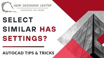 Select Similar Has Settings? | AutoCAD Tips & Tricks | Nemi Designing Center | #autocadselectsimilar