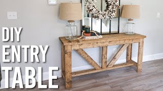 DIY  Farmhouse Style  Entry Table