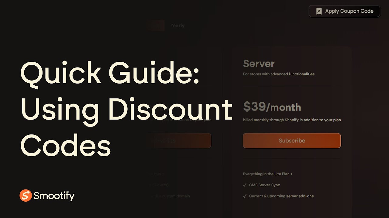 Quick Guide: Using Discount Codes | Smootify.io