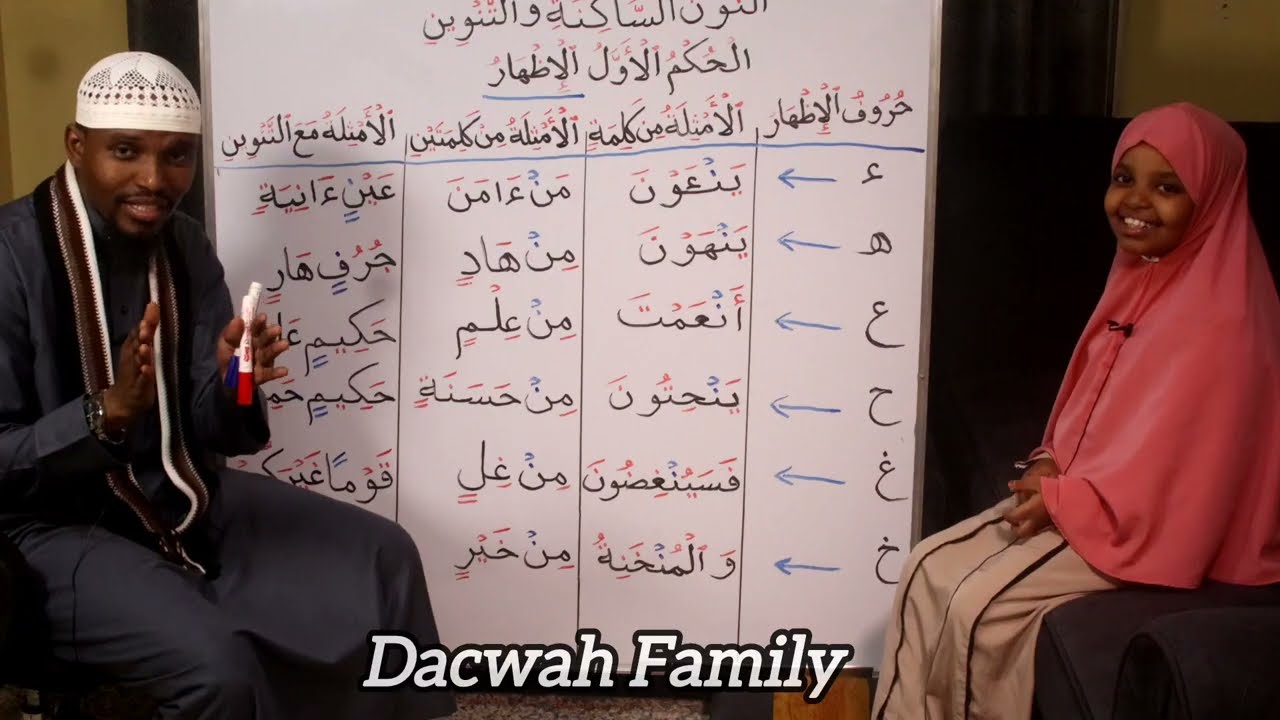 D17 aad/Sidan U Baro M.ruuxi Tajwiidka (الاظهار) Idhaar Sifudud ku baro