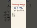 🔥 Analogy Tricks | Reasoning Number Analogy Question Tricks | #shorts