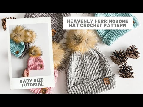 Heavenly Herringbone Hat Crochet Pattern