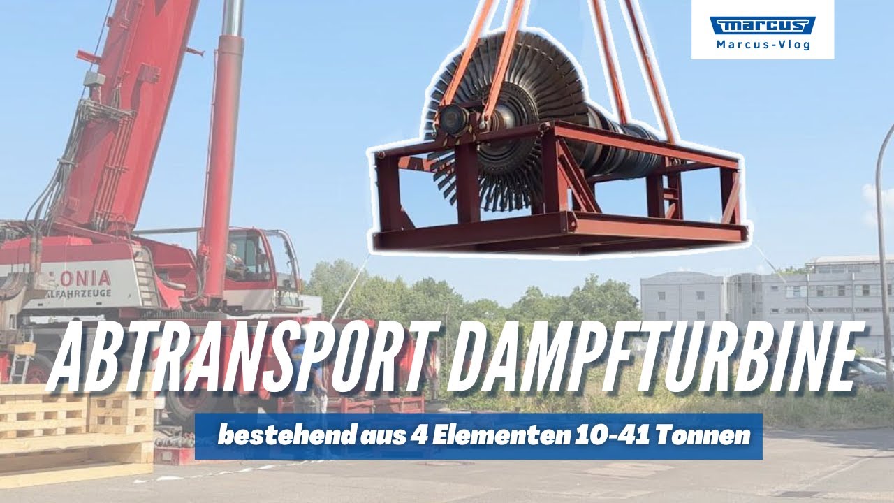 Schwere Last, Hochpräzise Arbeit: Abtransport einer 41-Tonnen-Dampfturbine